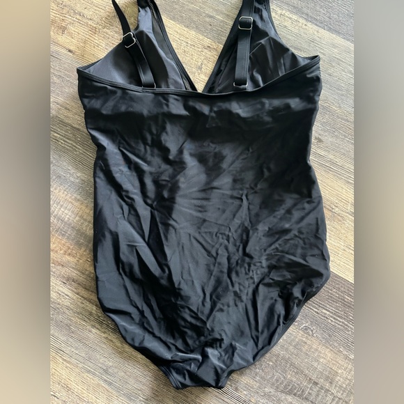 BMJL NEW Black Mesh One Piece Swimsuit Swim Bathing Suit XL - Picture 4 of 5